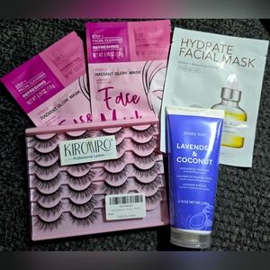 Kiromiro False Lashes with Mary Lavender & Coconut Body and Facial Mask Lot